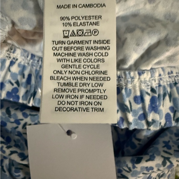 Kate Spade New York Black Label Blue Floral Pajama Set - Picture 7 of 7